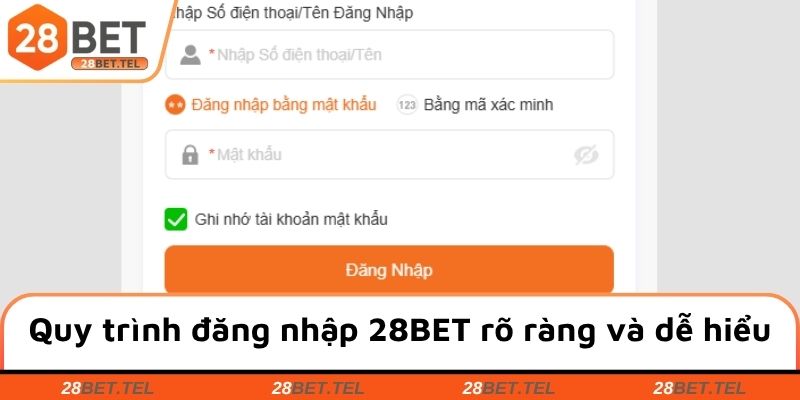 Quy trình đăng nhập 28BET rõ ràng và dễ hiểu