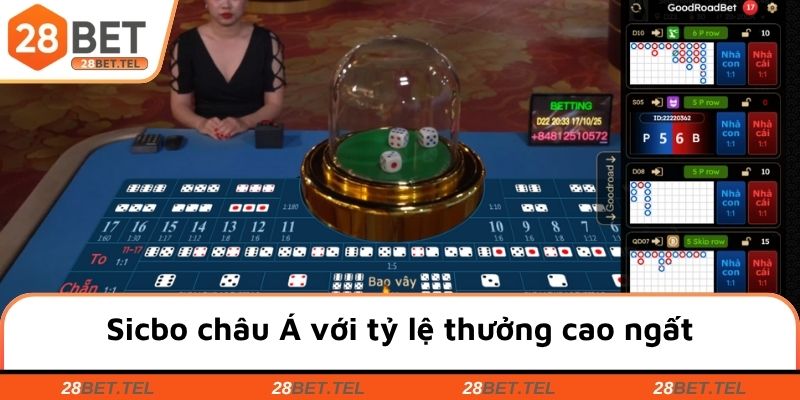 Sicbo châu Á với tỷ lệ thưởng cao ngất