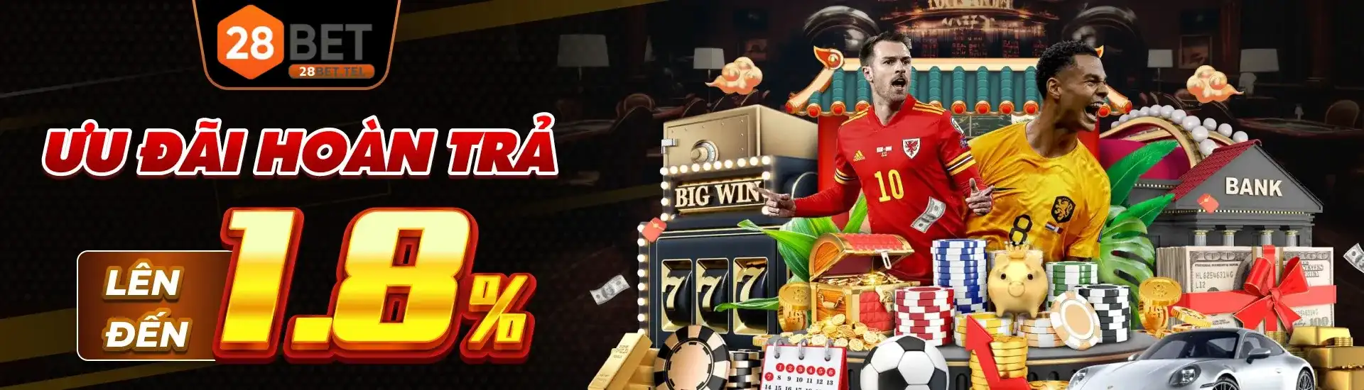 ưu đãi hoàn trả 28bet lên đến 1.8%